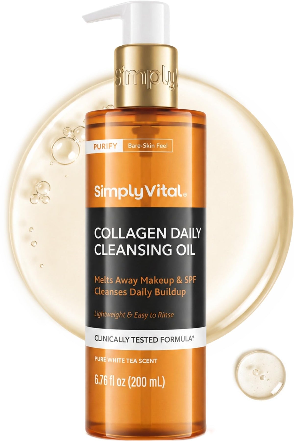 Cleansing Oil for Face - SPF, Buildup & Makeup Remover, Vegan - 6.76 fl oz