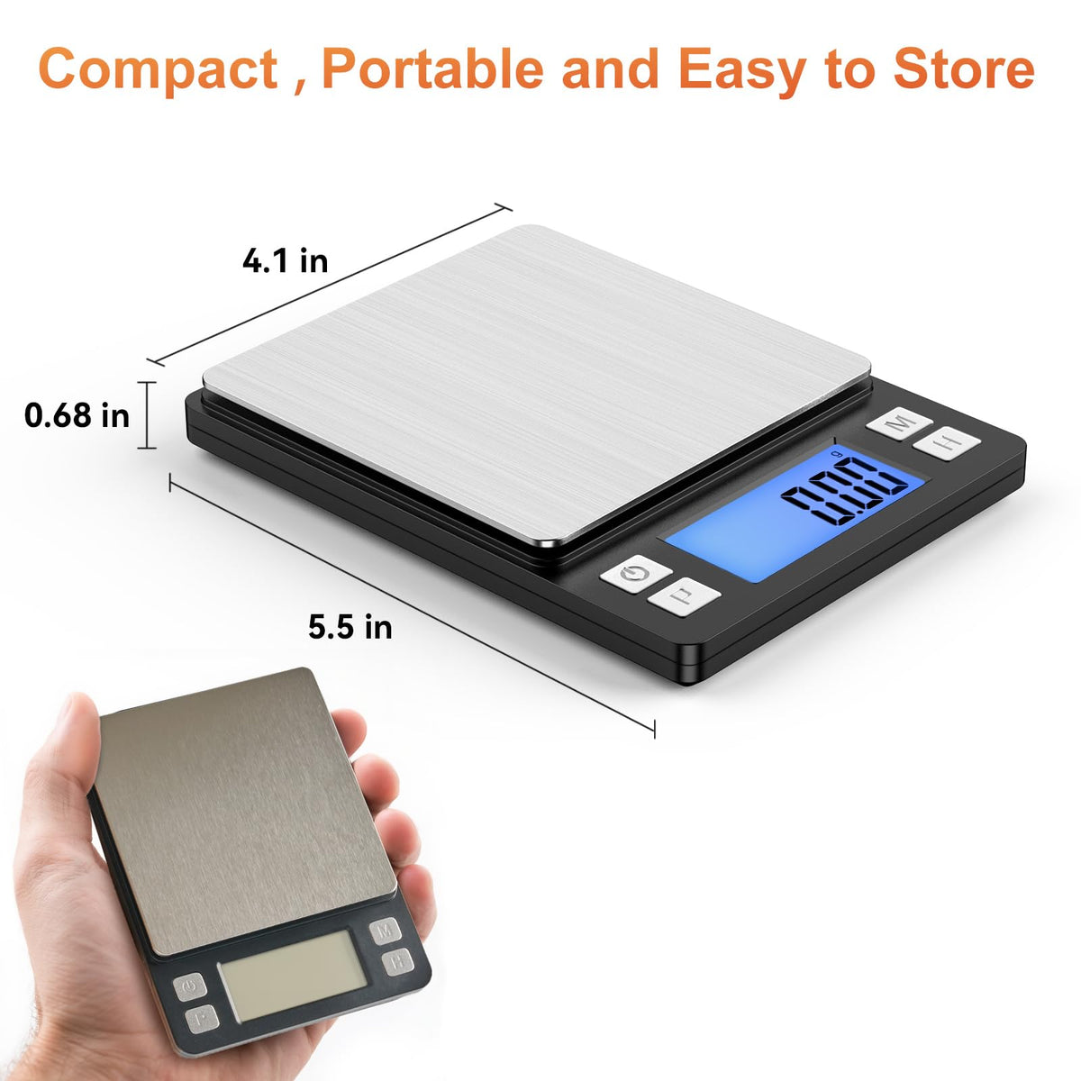 BOMATA 0.01g Small Digital Gram Scale, Upgraded 1kg Jewelry Scale