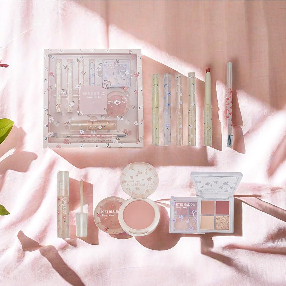 8Pcs Makeup Kit, Lipstick & Eyeshadow, Makeup Set for Teens &Girls