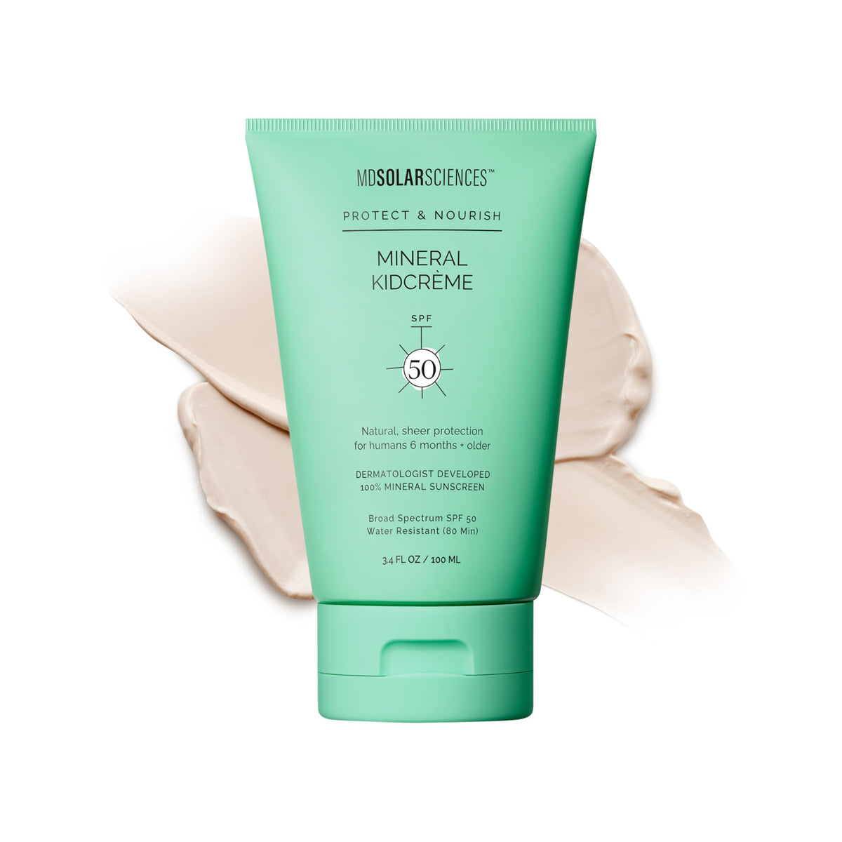 MDSolarSciences Mineral KidCrème Sunscreen SPF 50, 3.4 fl oz