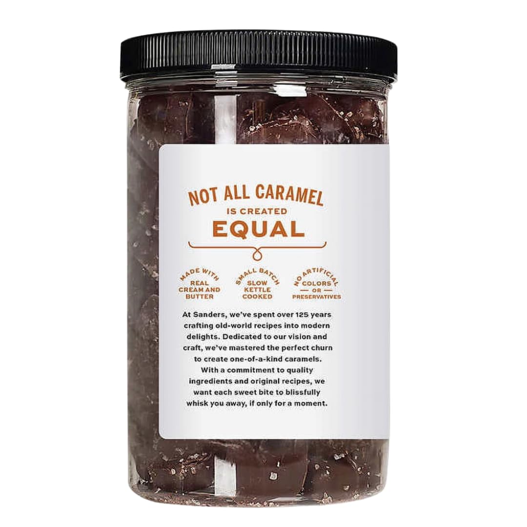 Sanders Dark Chocolate Sea Salt Caramels 36 oz (Pack of 1) - Reusable Chopstick Helpers Practice for Kids, Adult, Trainers (Color May Vary) MADE IN