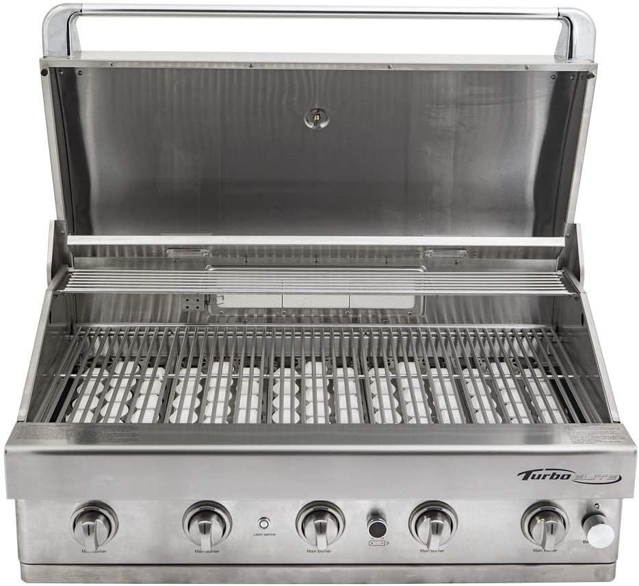 Turbo Elite 38-inch 4-Burner Built-In BBQ Gas Grill - Propane