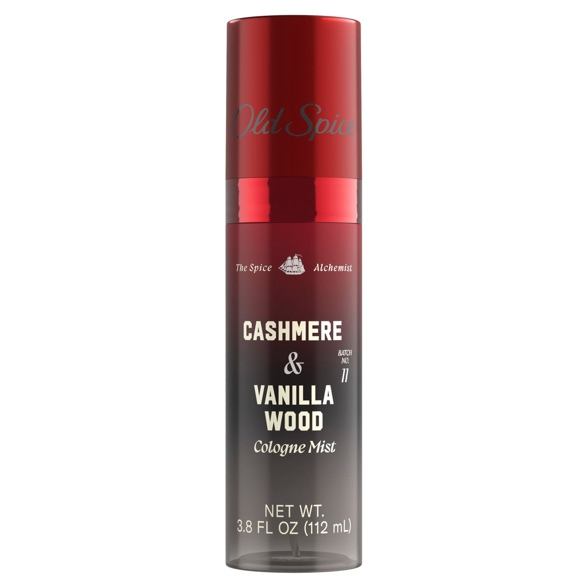 Old Spice Cologne Mist for Men, The Spice Alchemist Collection, 24/7 Cologne Infused Scent, No Trade Off Formula, Free of Parabens & Phthalates, Cashmere + Vanilla Wood Scent, 3.8 oz