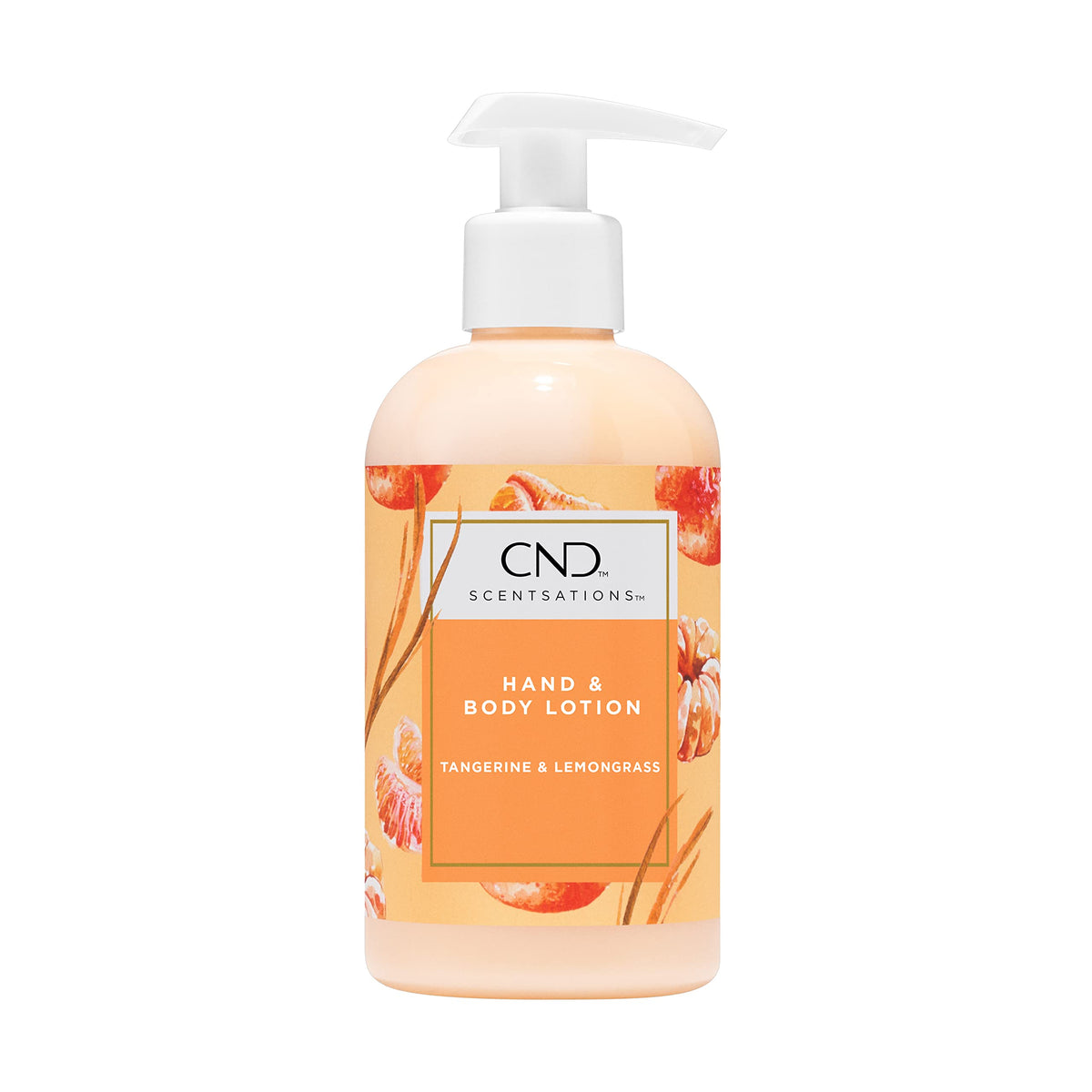 Cnd Scentsations Hand & Body Lotion, Deep Moisturizing And Hydrating Formula For Dry Damaged Skin, Tangerine & Lemongrass, 8.3 F