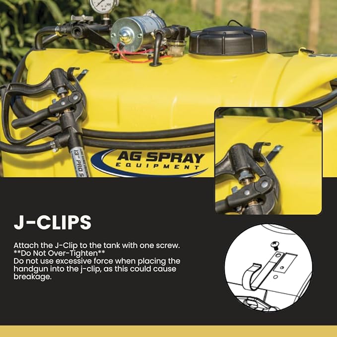 25 Gallon Platinum Spot Sprayer 2.2 GPM, Pro Series Aluminum Handgun Included with 15 Foot Hose, Mounted ATV and UTVs, Built in Drain, Yellow