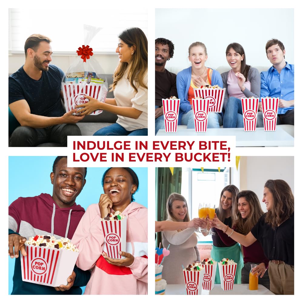 Movie Night Popcorn and Candy Gift Basket - Keto Cravings Gift Basket - Perfect for a Cozy and Fun Evening at Home or the Theater with Family