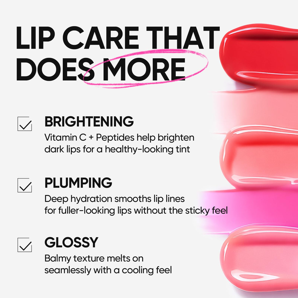 SKINTIFIC Brightening Lip Serum, Hydrating, Plumping & Glossing