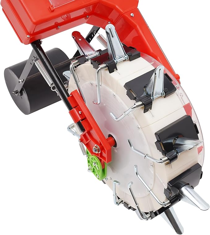 Garden Seeder, Manual Seeder Hand Seed Spreader Handheld Seeding Machine with 10 Seeding Nozzles, Hand-Push Roller Seed and Fertilizer Applicator for Planting Corn Soybean Peanut