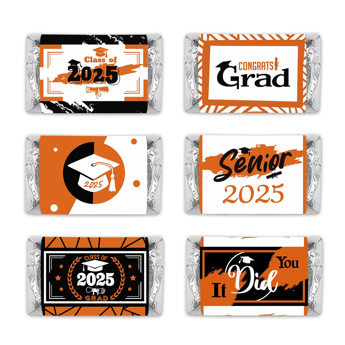 PHOHUI HAVE A NICE TIME Graduation Cap Party Class of 2025 Miniatures Candy Bar Wrapper, Mini Candy Chocolate Bar Stickers, Labels, Candy Not