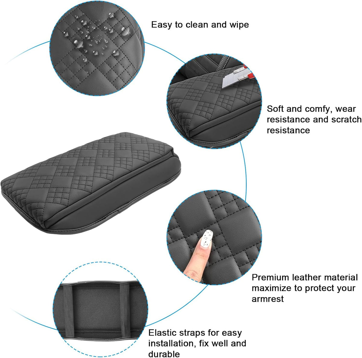 SXCY for 2025 Mitsubishi Outlander Sport Armrest Cover Pad for 2025 Mitsubishi Outlander Sport Accessories 2025 Outlander Sport Center Console Cover 2025 Outlander Sport Middle Console Cover Cushion