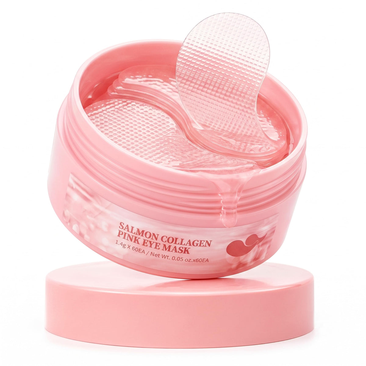 XPICZE Salmon Collagen Under Eye Masks, 60-Count Pink Hydrogel Eye Pads for Puffy Eyes & Dark Circles, Deep Hydrating K-Beauty Skincare for Firming & Fine Lines, 30 Pairs
