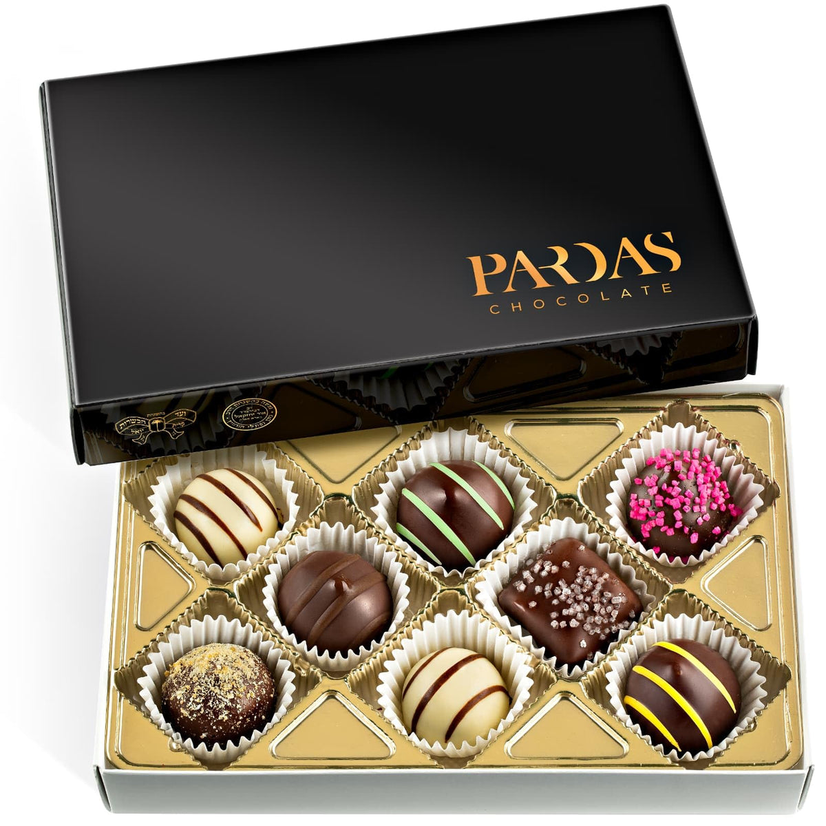 8 Piece Gourmet Chocolate Gift Box - Kosher Parve Premium Truffle Chocolates Assortment, Fresh Quality Chocolates for Gifting