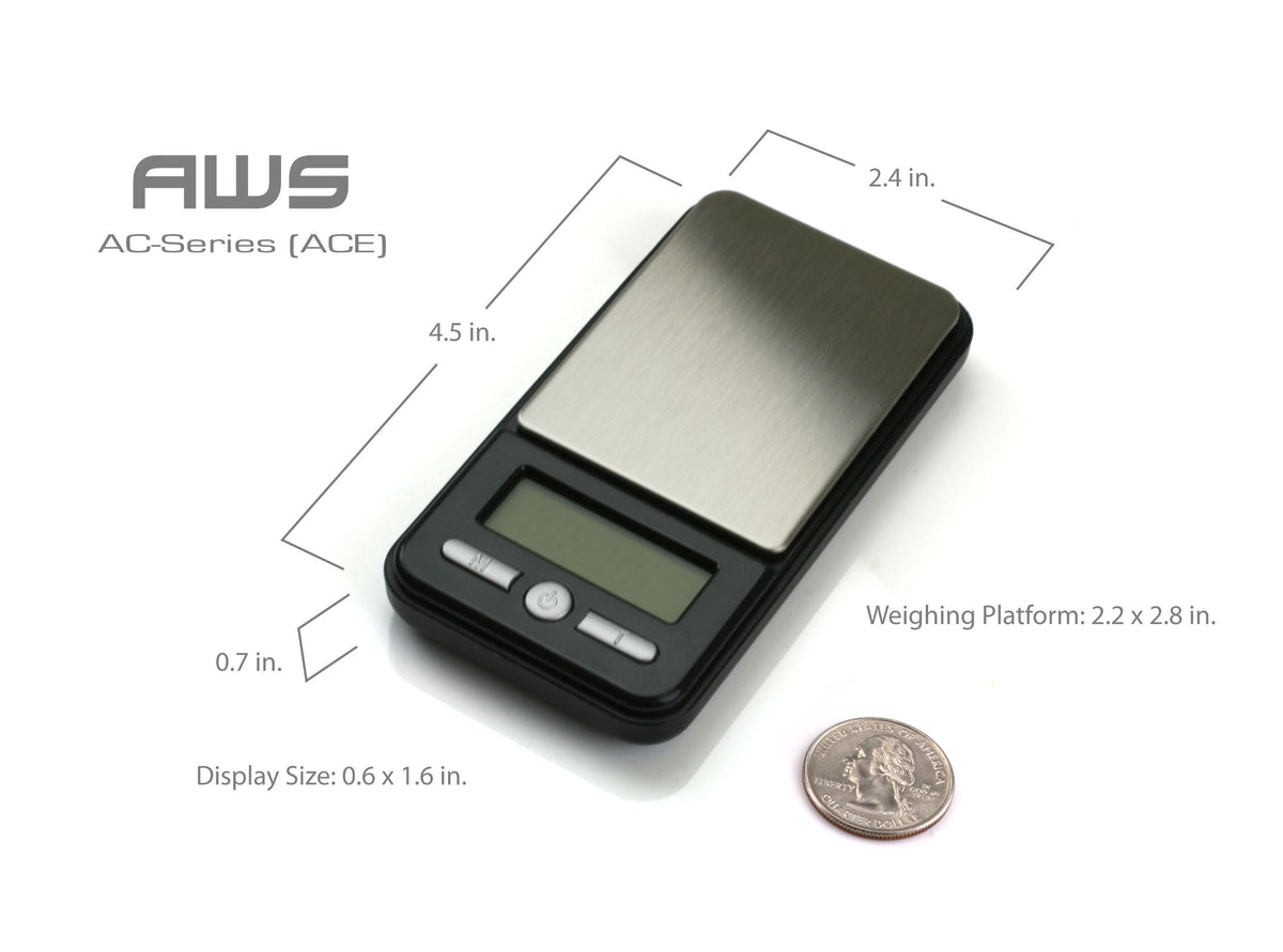 American Weigh Scales Digital Pocket Scale AC Series 650g x 0.1g | High Precision 0.1g Accuracy Mini Gram Scale for Kitchen, Lab, Jewelry, Coin Scale, Small Digital Gram Scale Portable Travel Scale