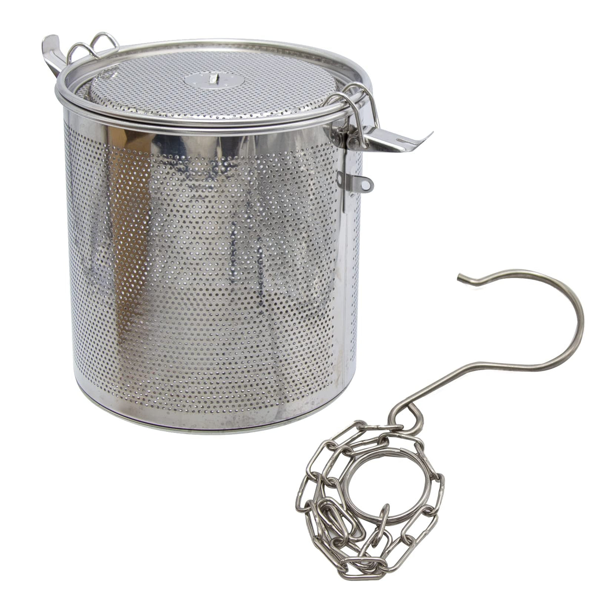 CADUFUELLY 6.3 inch Stainless Steel Tea Ball Seasoning Strainer Infuser Spice Seasoning Strainer Brewing Basket for Kitchen Restaurant