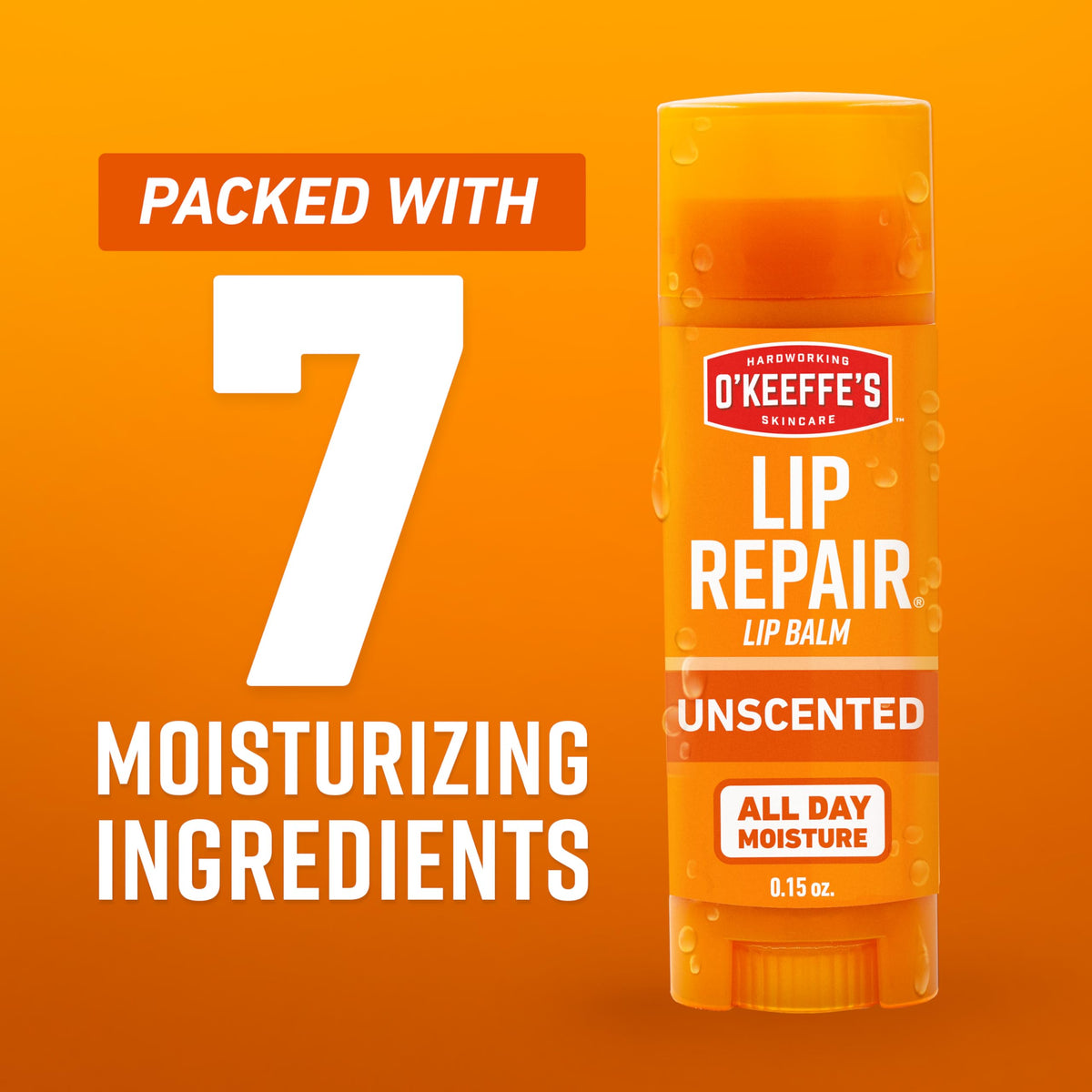 O'Keeffe's Lip Repair Unscented Balm, 2-Pack