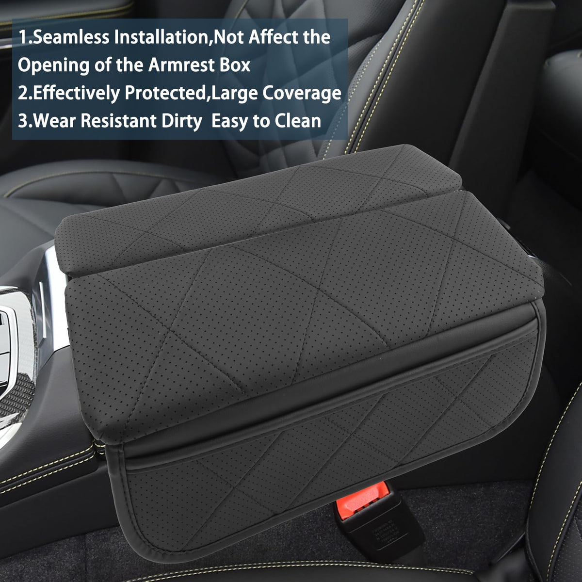 Ruiya BMW X5/X6/X7 Armrest Cover,for BMW X5/X6/X7 Accessories Center Console Cover Comfy Thicken Armrest Lid Cover Compatible with (2019~2026) BMW X5 G05/(2020~2026) BMW X6 G06/(2019~2026) BMW X7 G07
