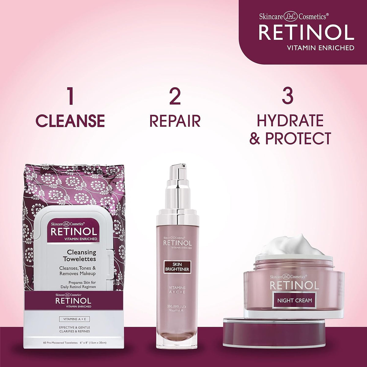 LIVAURA Retinol Makeup Remover Wipes for Women - Facial Cleansing Wipes