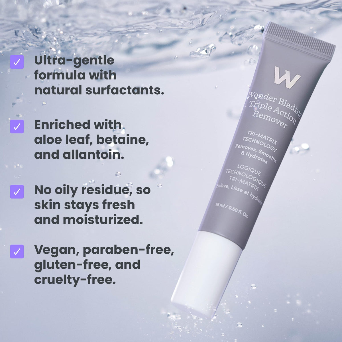 Wonderskin Makeup Remover - Wonder Blading Triple Action Makeup Remover