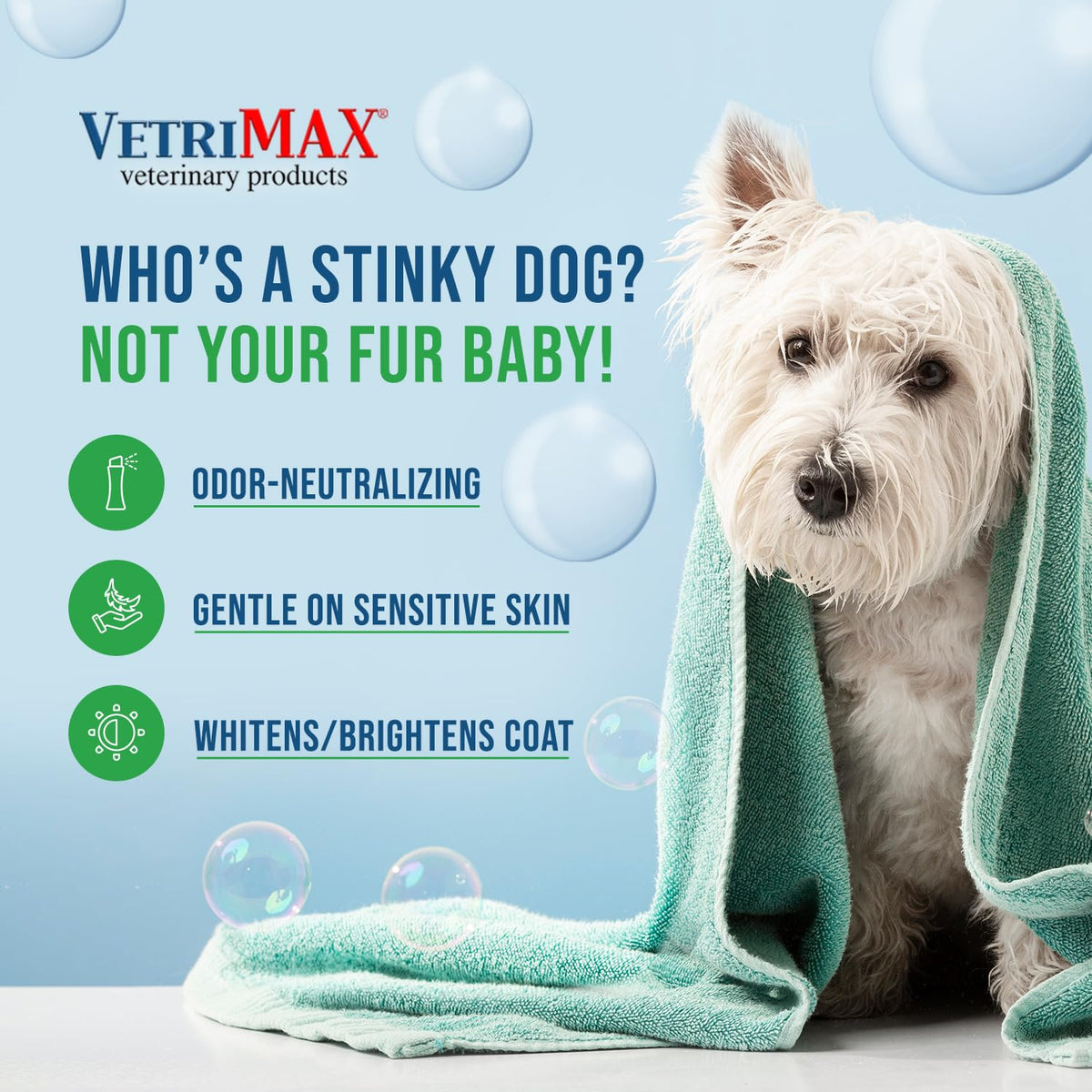 VetriMax Command Anti-Itch Dog Shampoo for Dry, Itchy Skin, 12 oz