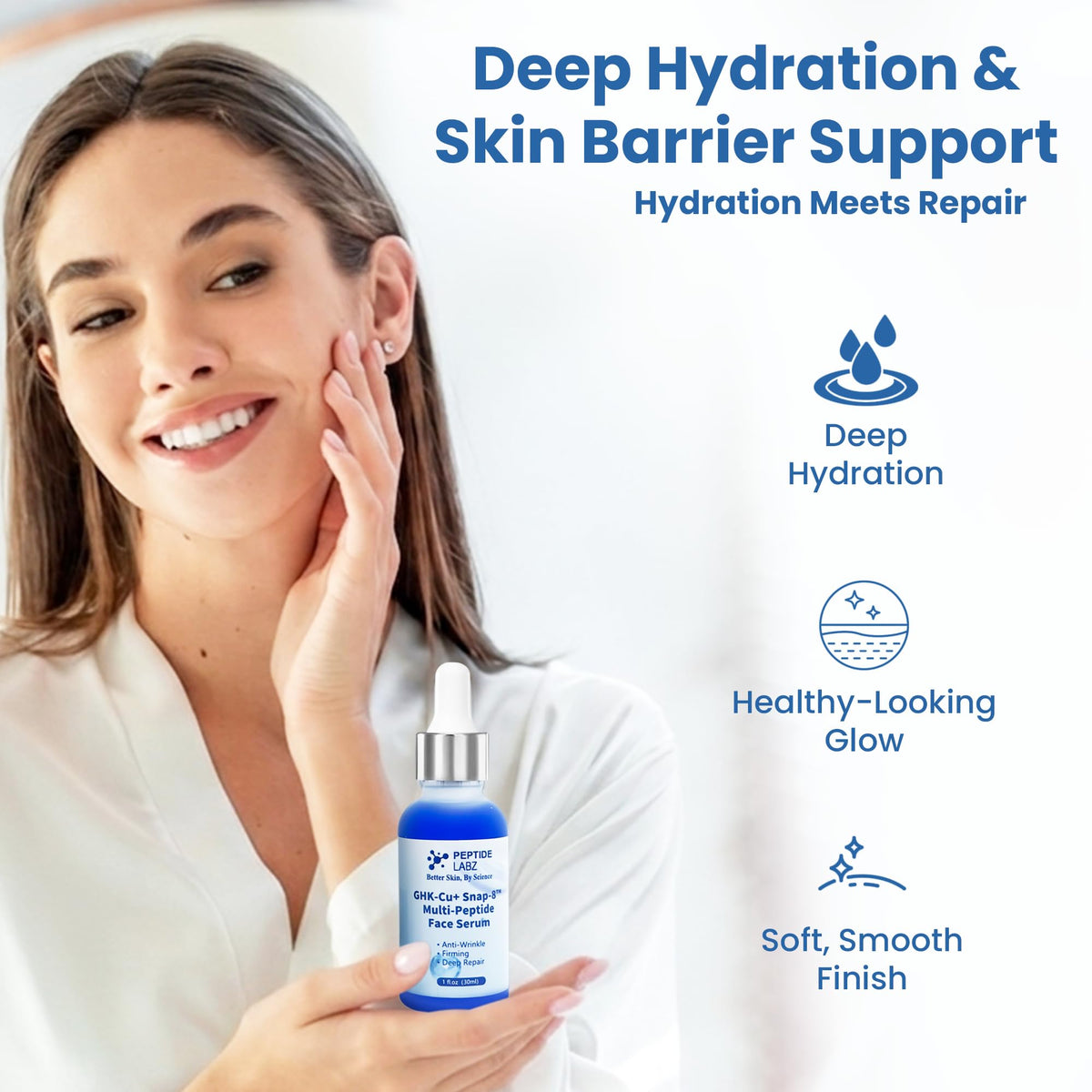 Copper Tripeptide-1 + SNAP-8 Multi-Peptide Face Serum, 1 fl oz