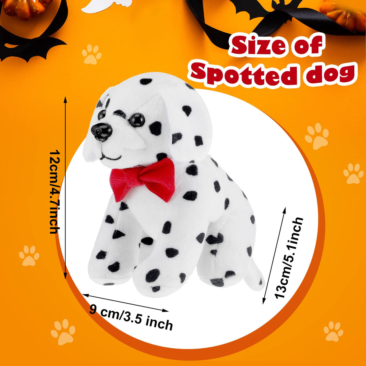Jiuguva 6 Pcs Stuffed Dalmatian Dog Plush Spotted Puppy,Novelty Style