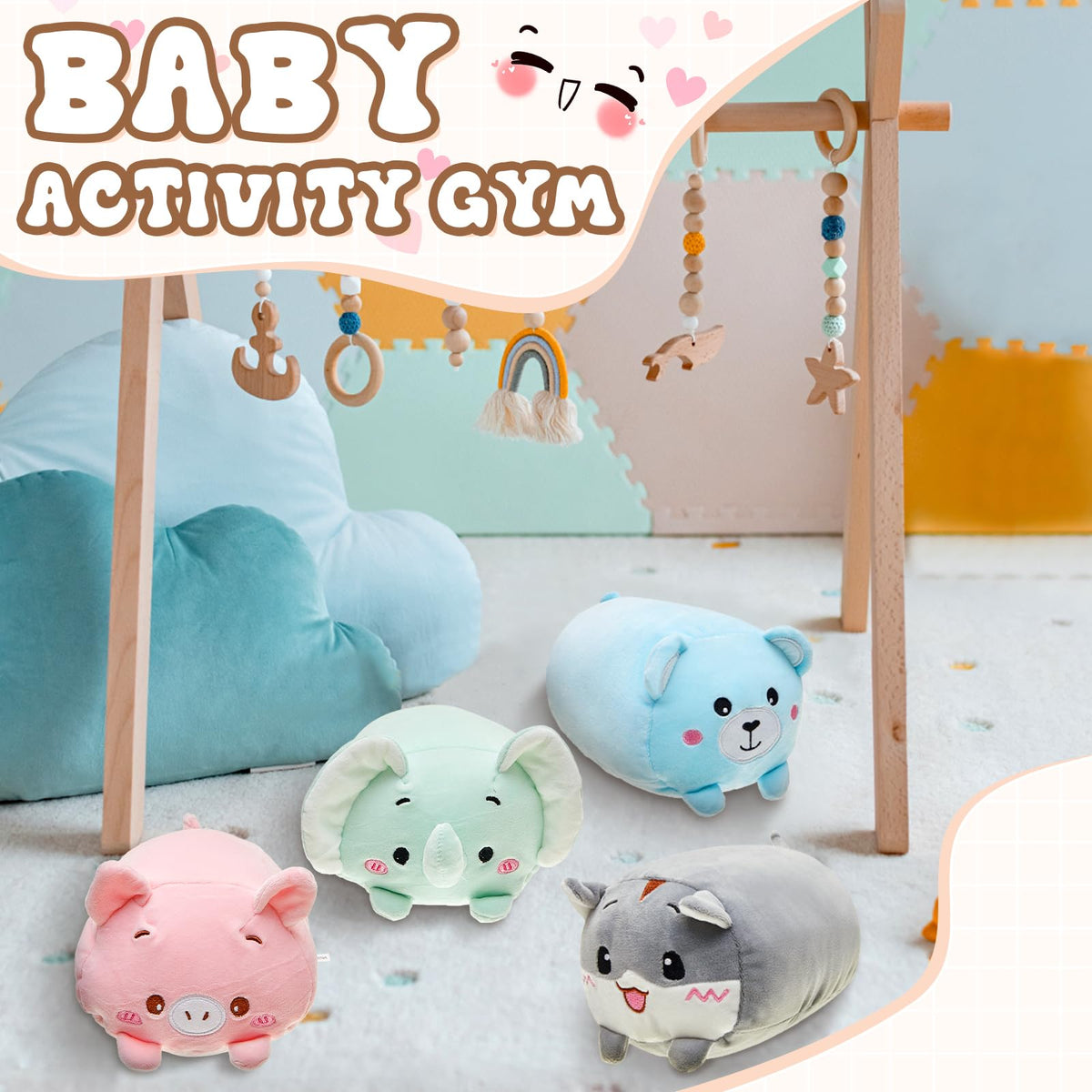 6 Pcs Stuffed Animals Plushies Bulk 8"Cute Plush Toys, 6 Cute Animal