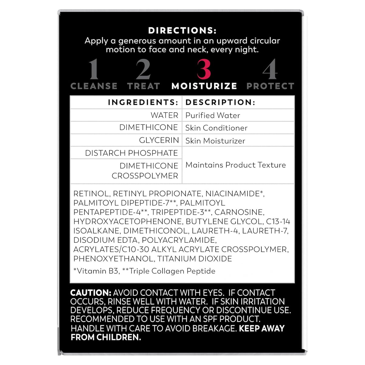 Olay Retinol Night Cream for Women, MAX, Anti-Aging Face Moisturizer, Fragrance-Free, Non Greasy - Anti-Wrinkle, Smooth Fine Lines, Hydrating Skin Care - Triple Collagen Cream, Niacinamide, 1.7oz