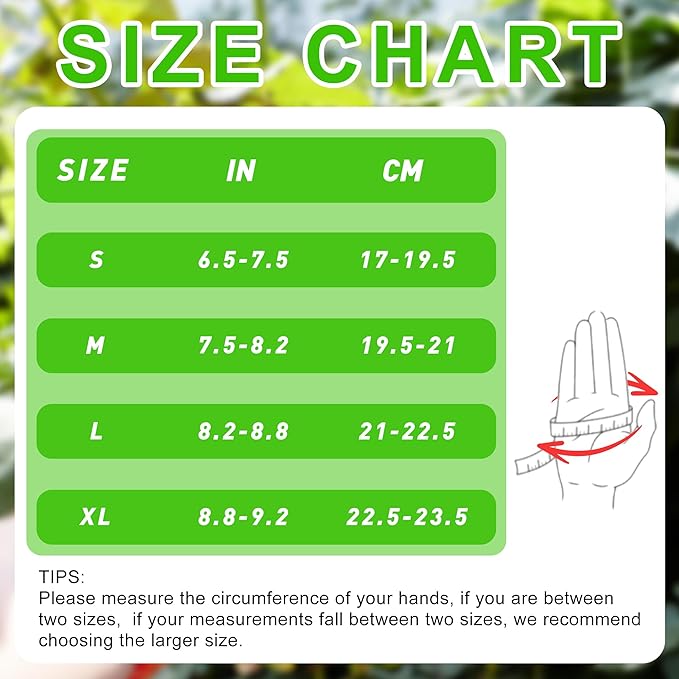 HANDLANDY Leather Work Gloves for Men & Women, Reinforced Durable Garden Gloves, Cowhide Working Glove for Gardening
