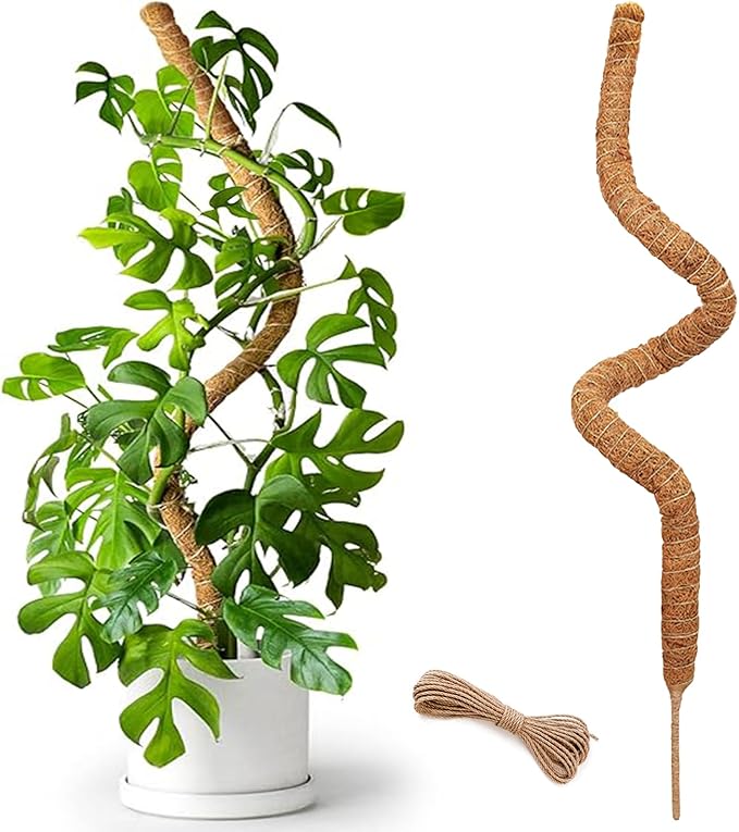 Bendable Moss Pole, 47 Inch Moss Poles for Plants Monstera, Tall Moss Poles for Climbing Plants Indoor, Large Moss Pole Support, Garden Trellis Plant Stand Stakes for Potted Plants, Pothos