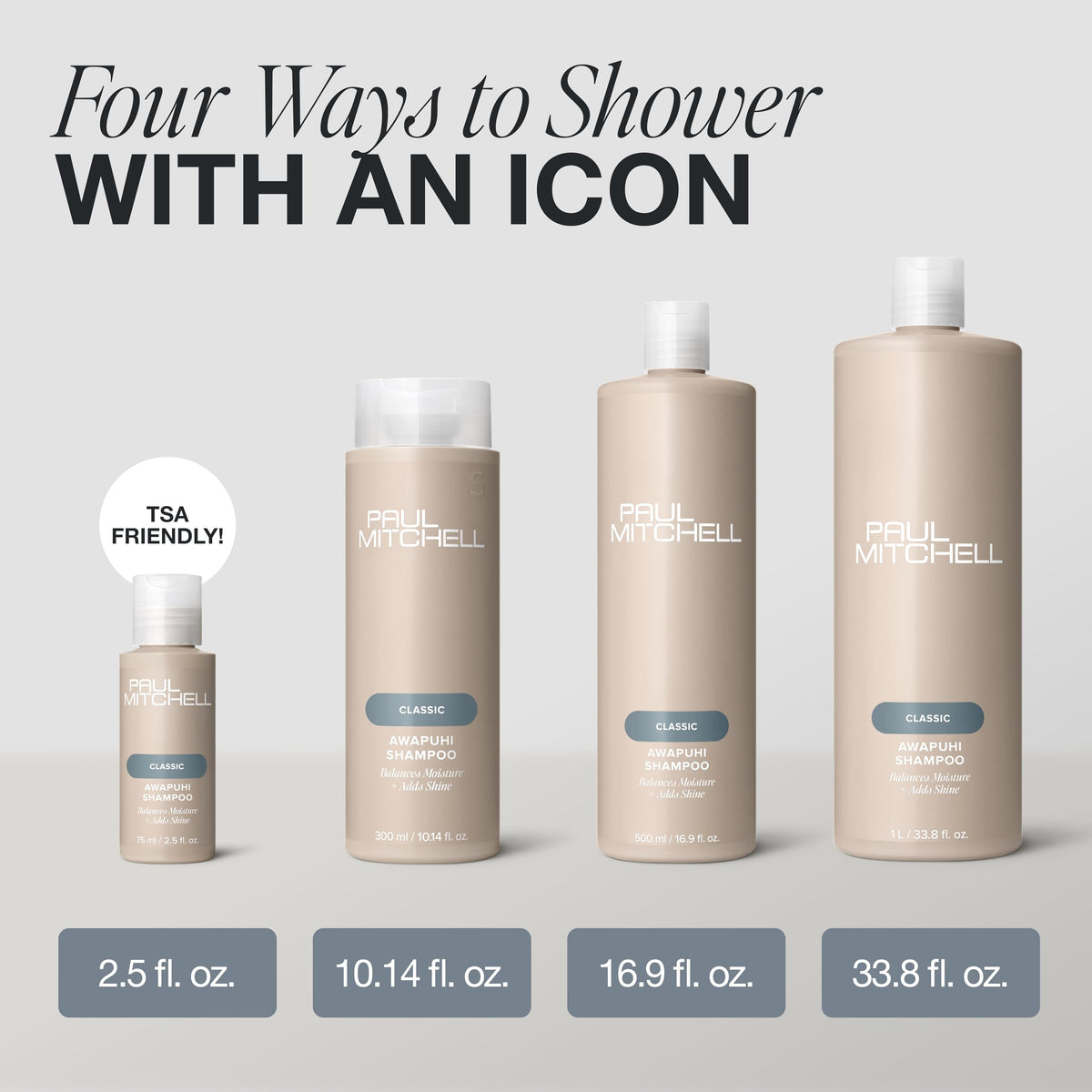 Paul Mitchell Awapuhi Shampoo, Balances Moisture + Adds Shine, For All Hair Types, Especially Fine + Static-Prone Hair, 33.8 fl. oz.