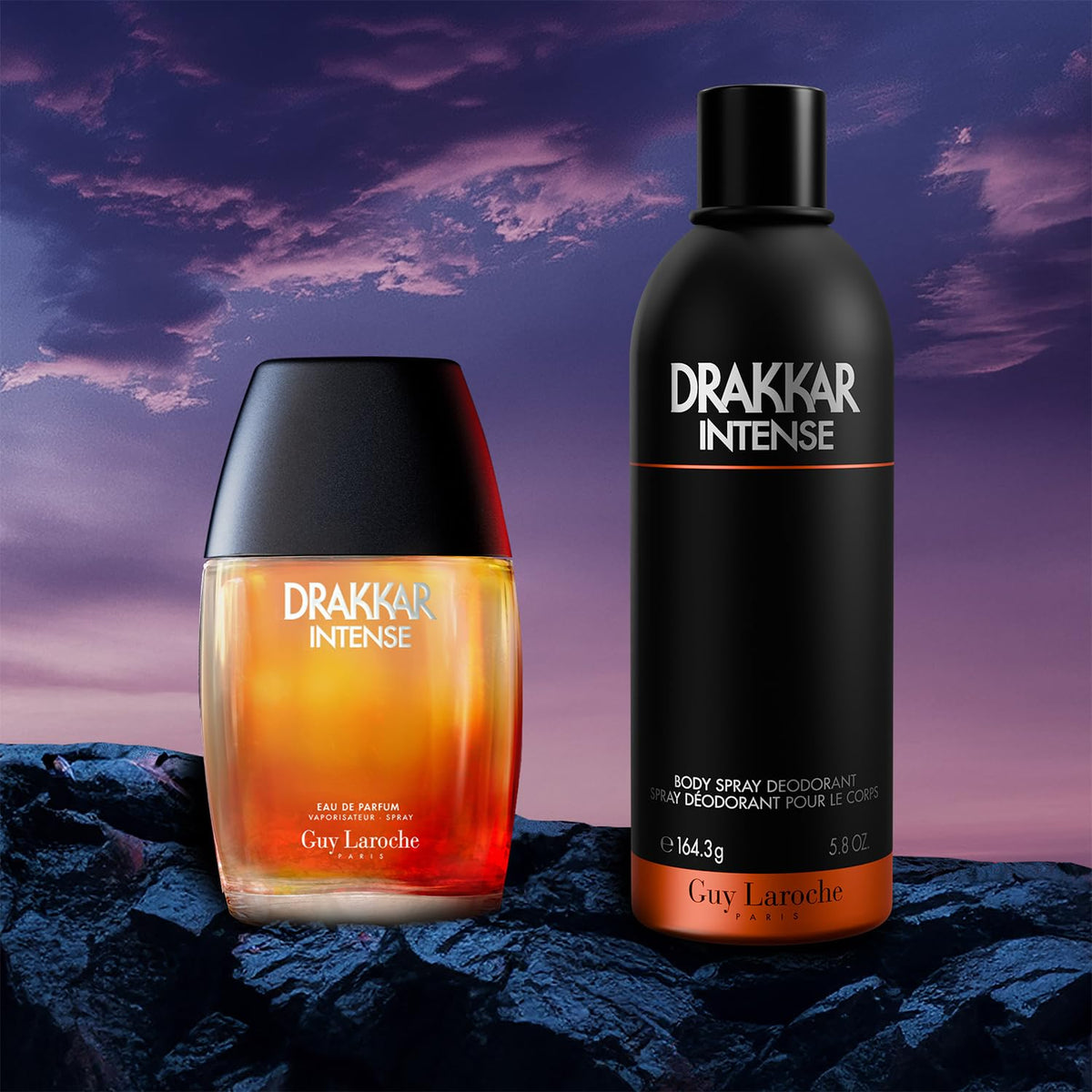 Guy Laroche Drakkar Intense, Seductive & irresistible Body Spray, Ambery fougere fragrance, Long Lasting Mens Cologne, Body Spray for Men 5.8 Fl.Oz
