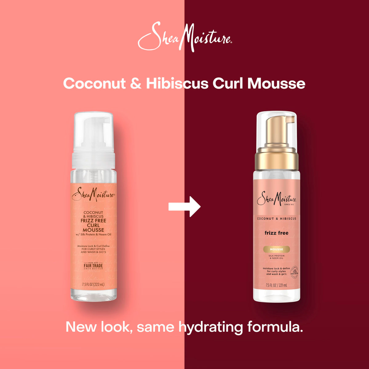 SheaMoisture Coconut & Hibiscus Frizz-Free Curl Mousse 7.5 fl Oz