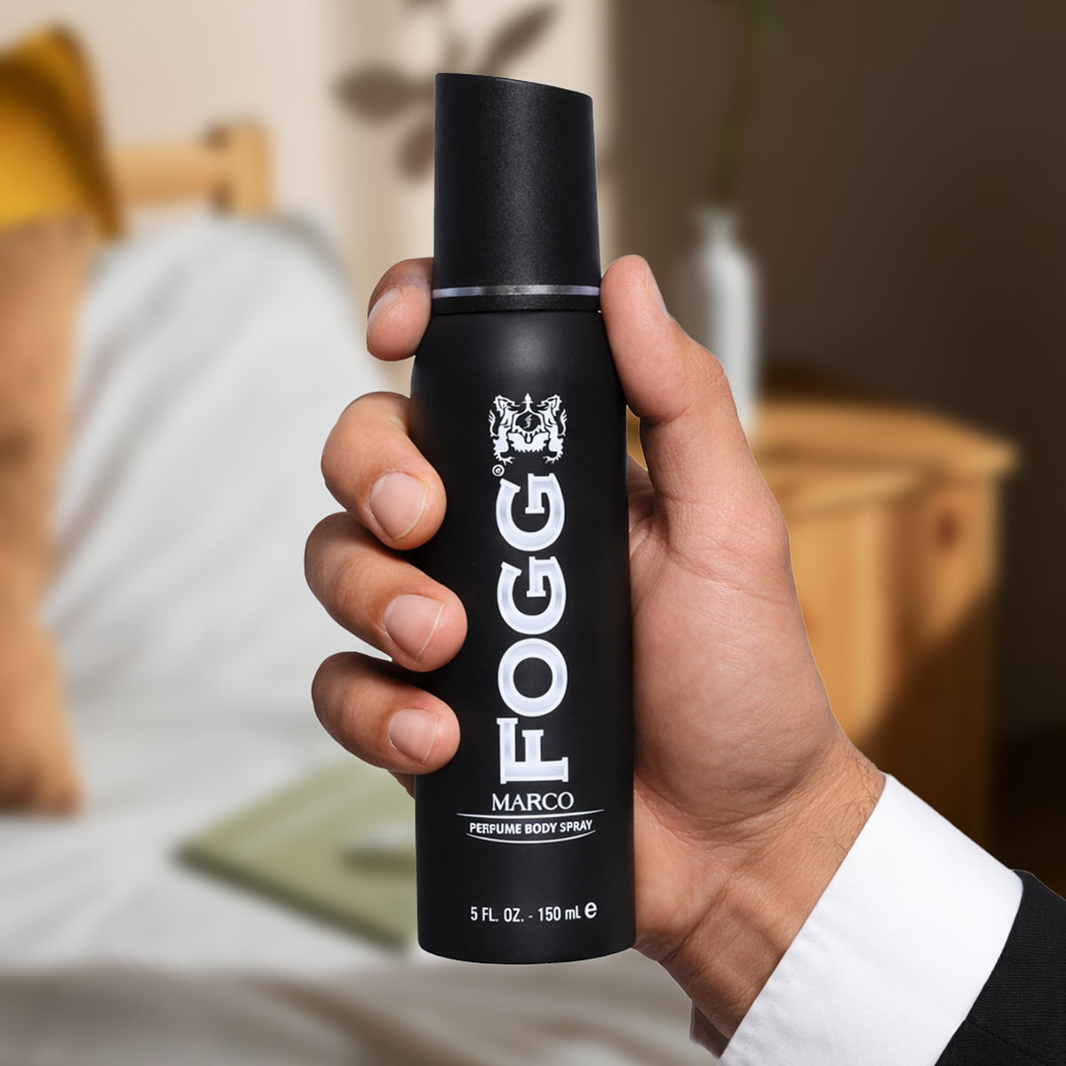 Marco by Fogg - Perfume-Based Mens Body Spray - Fresh Aromatic Fragrance Body Spray - Opens with Citrus Notes of Bergamot, Lemon, Green Apple - 5 oz