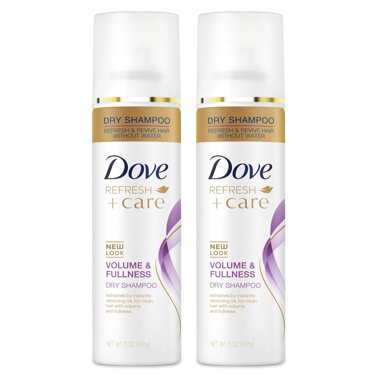 Dove Dry Shampoo Spray, Hair Volume & Fullness, Absorbs Oil, 5 oz (2-Pack)