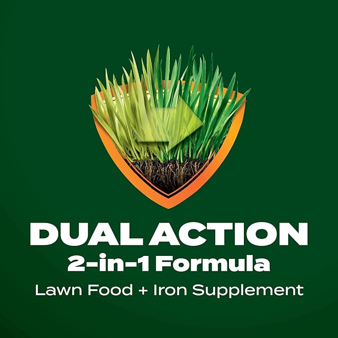 Scotts Liquid Green Max Lawn Food: 2,000 sq. ft., 2-in-1 Fertilizer and Iron Supplement, Use on Any Grass Type, 32 oz.