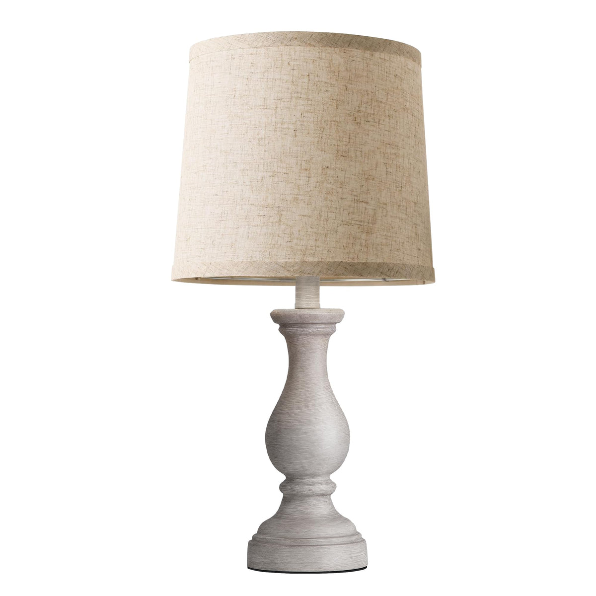 Seealle 22" Farmhouse Table Lamp, Rustic Bedside Lamp for Bedroom