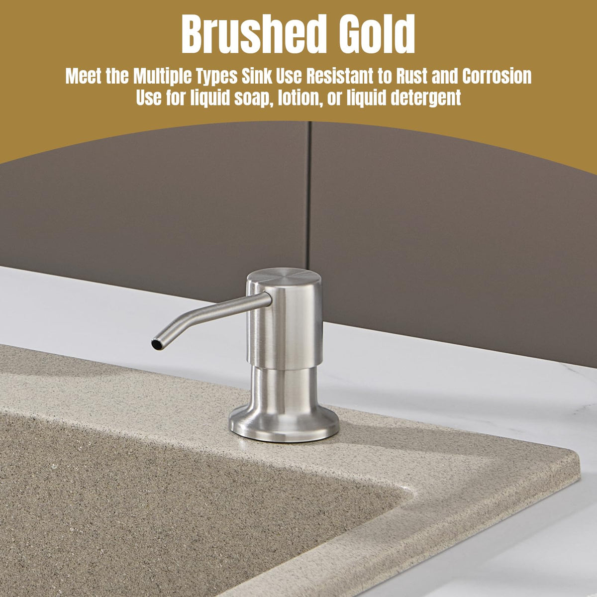 SOEBIZ Built in Soap Dispenser for Kitchen Sink Countertop