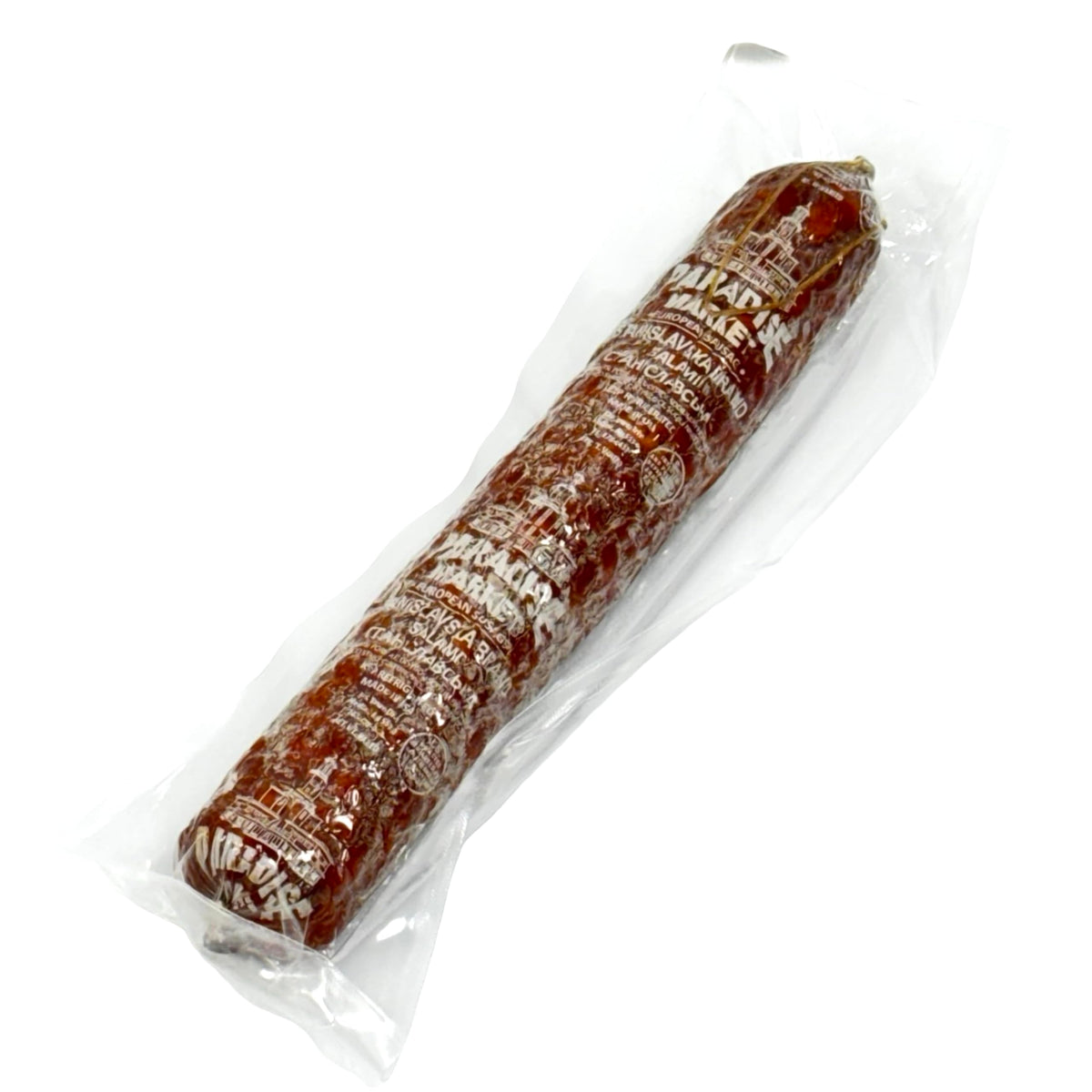 Paradise Market Stanislavska Brand Dry Salami, Traditional European Style Naturally Smoked and Cured Sausage, Gourmet Charcuterie Meat, Approx. 1.5 lb