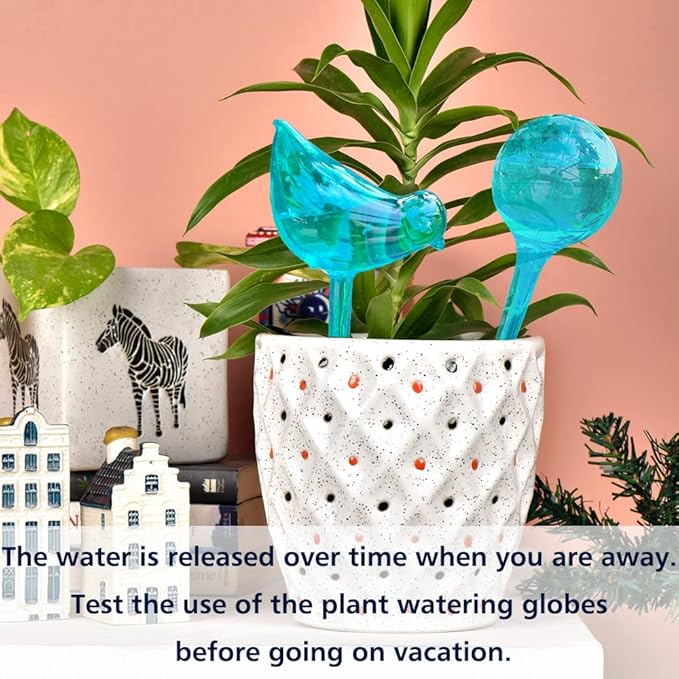 Plant Self Watering Globes - 10pcs Flower Self Watering Planter Insert, Plastic Self Watering Bulbs Auto for Plants, Garden Water Device Drippers System for Travel Business Trip Plant Self-Watering
