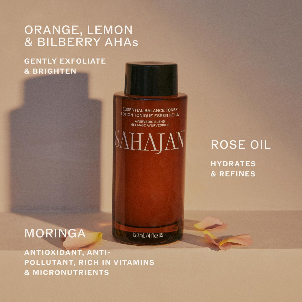 Sahajan Essential Balance Toner, Vitamin C & AHA, 4 fl oz