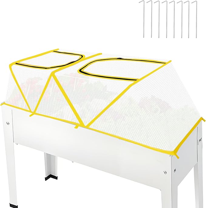 47.2" *14.6" *13.4" Foldable Garden Row Accelerator Plants Cover for Raised Garden Bed, Mini Greenhouse Cover with Two Air Hole and Breathable Mesh, Frost Cover for plant Vegetable Seedling Protector