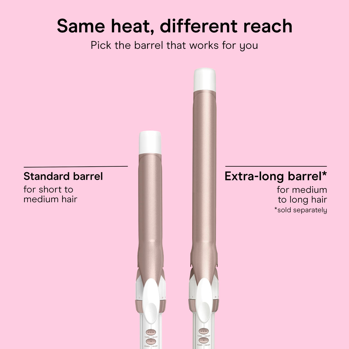 Conair Curling Iron, Double Ceramic, 1" Barrel, White/Rose Gold
