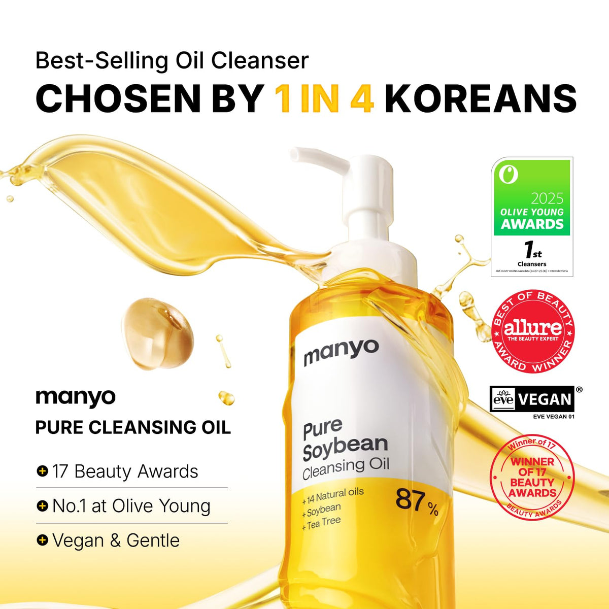 MANYO Pure Cleansing Oil, Makeup Remover, Blackhead & Pore Care, 6.76 fl oz