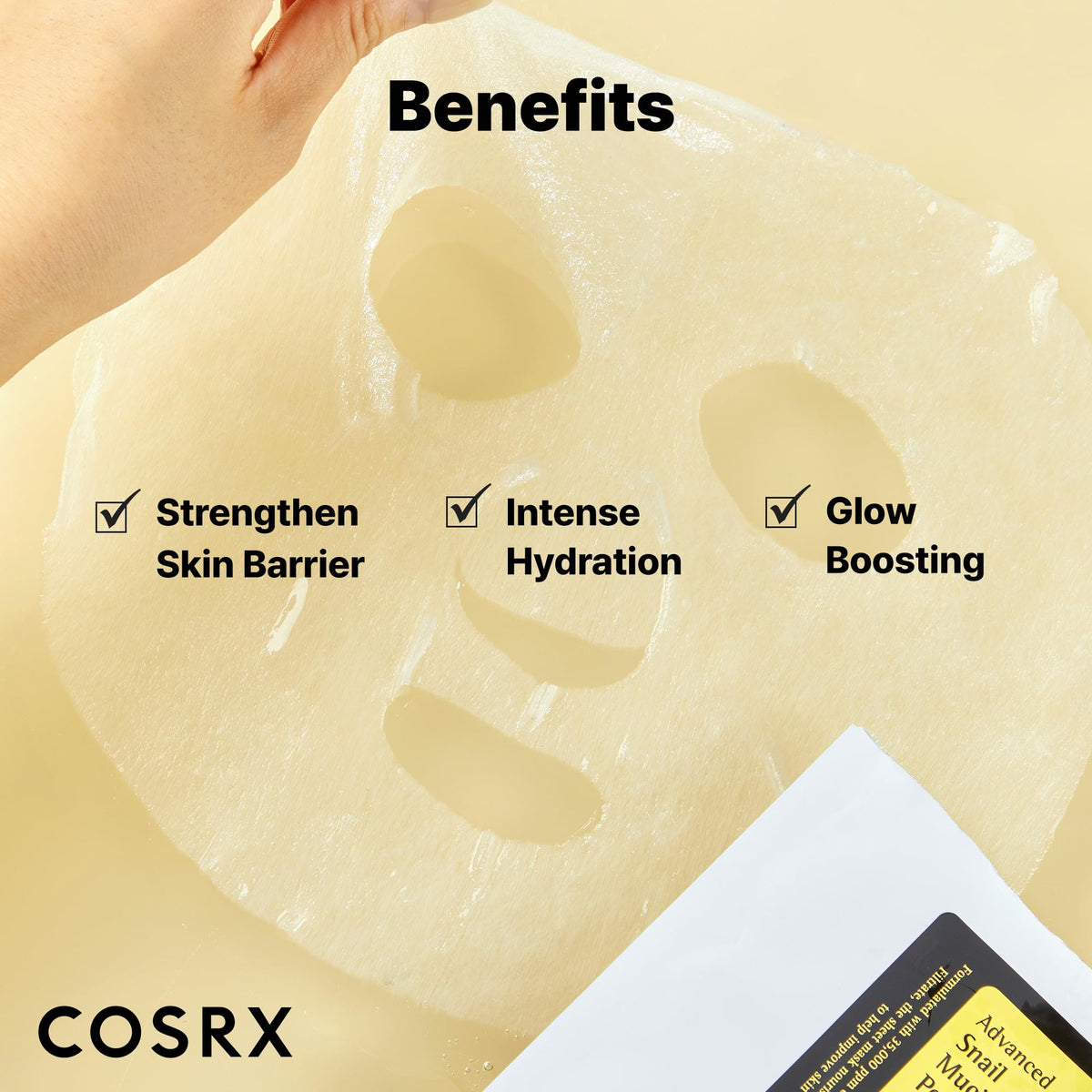 COSRX Snail Mucin Sheet Mask 10 EA with Snail Mucin Serum