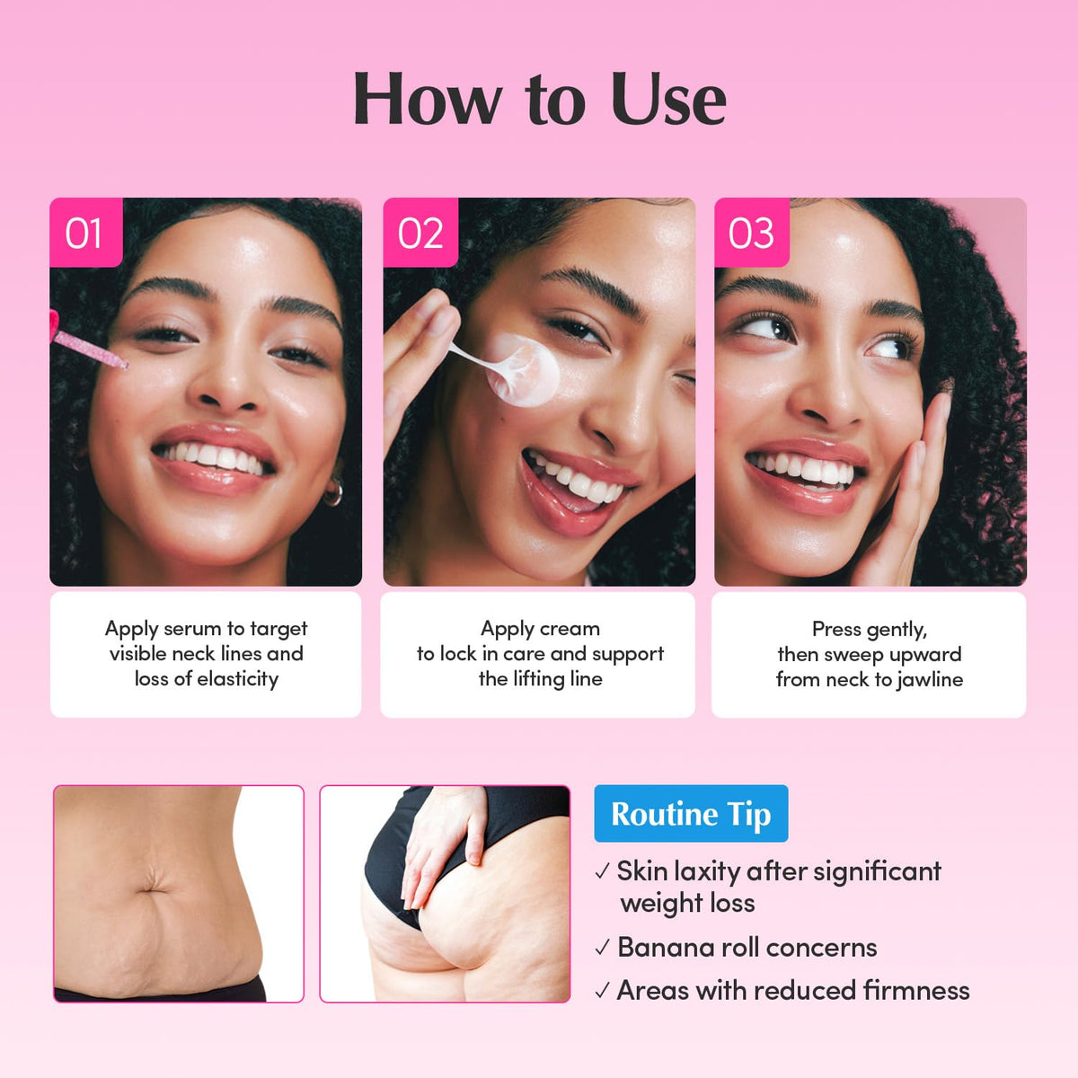 EQQUALBERRY NAD+ Peptide Boosting Serum & Cream Duo | Pink Cream for Anti-Aging, Firming & Lifting, Jawline, Neck, Décolleté | Korean Skin Care