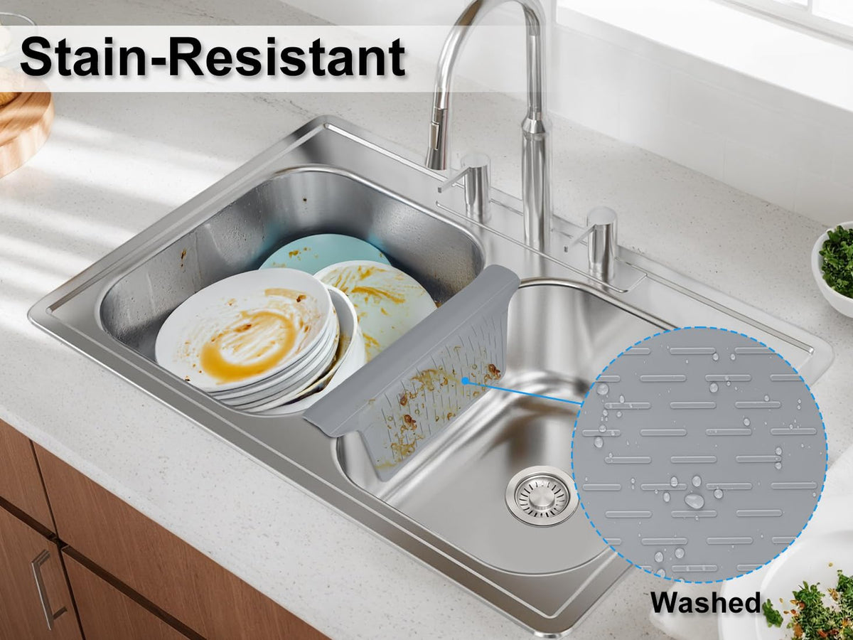 Sink Saddle, Kitchen Sink Mat, Divider Protector Mat, Silicone Protector