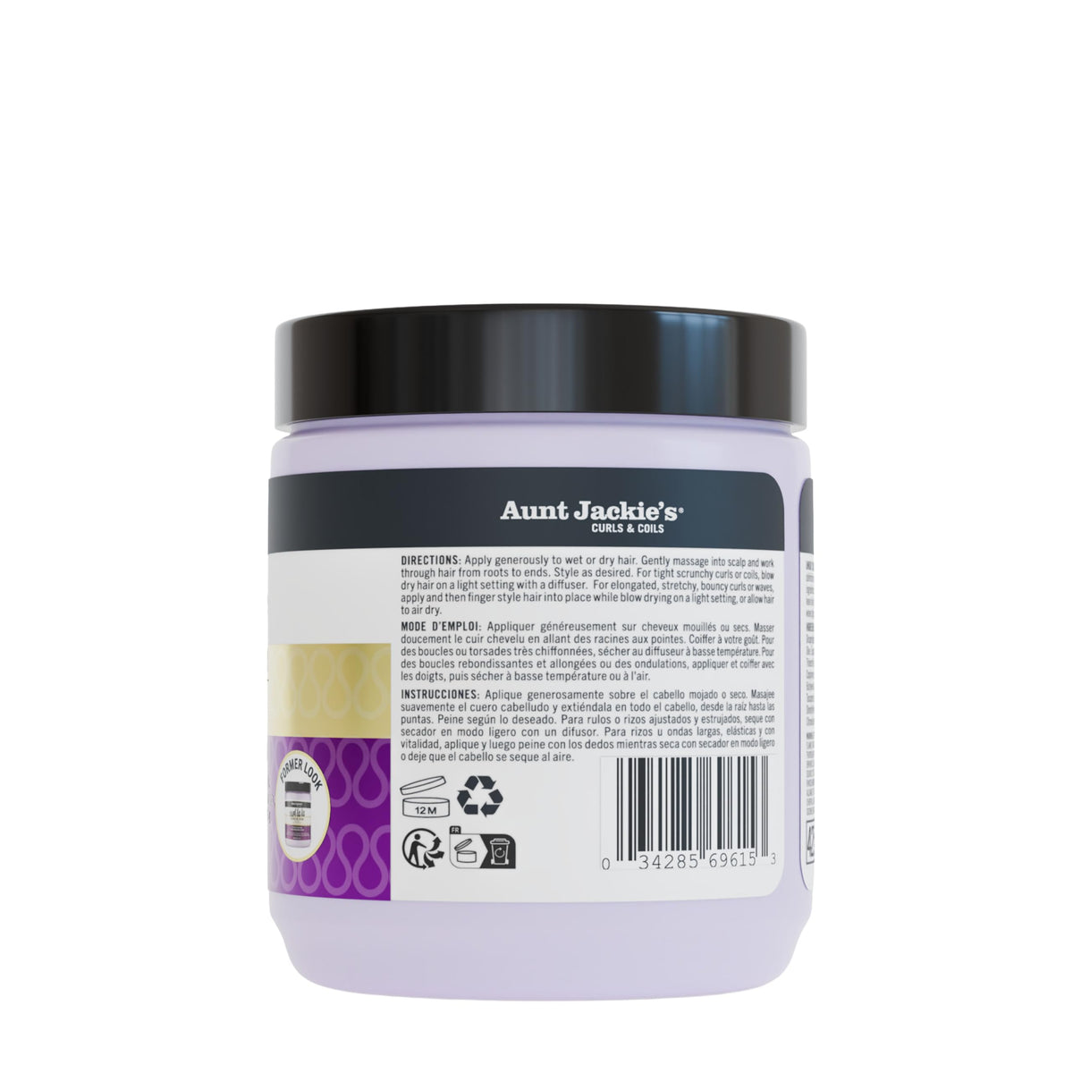 Aunt Jackie's Curl La La, Lightweight Curl Defining Custard, Enriched with Shea Butter & Olive Oil, Basic, 15 Ounce