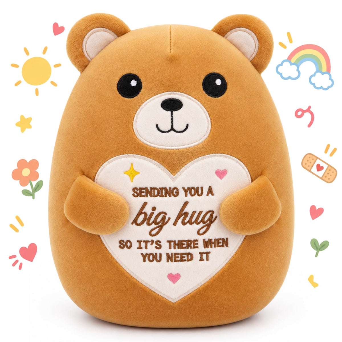 LSYDCARM Big Hug Teddy Bear Stuffed Animal, 8 Inch Emotional Support Plush