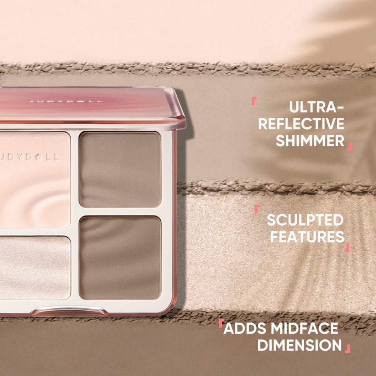 JUDYDOLL Contour Palette Highlighter Makeup Korean Makeup (01 Wave)