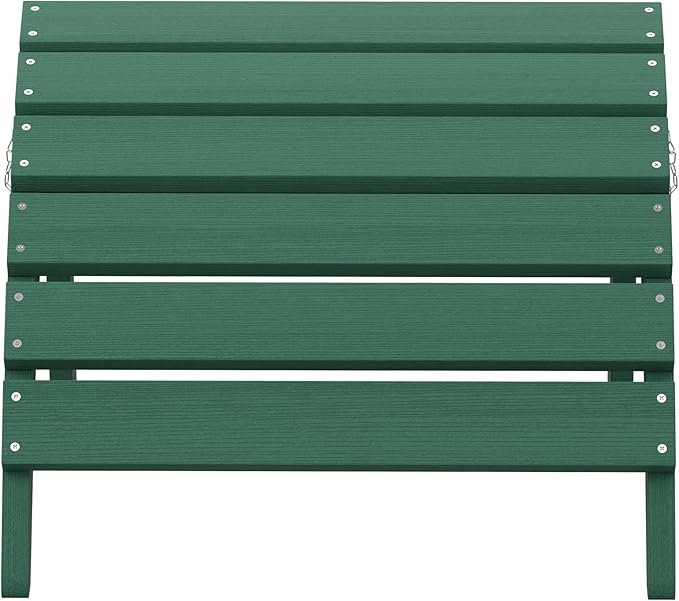SERWALL Folding Adirondack Ottoman Without Assembly, Green